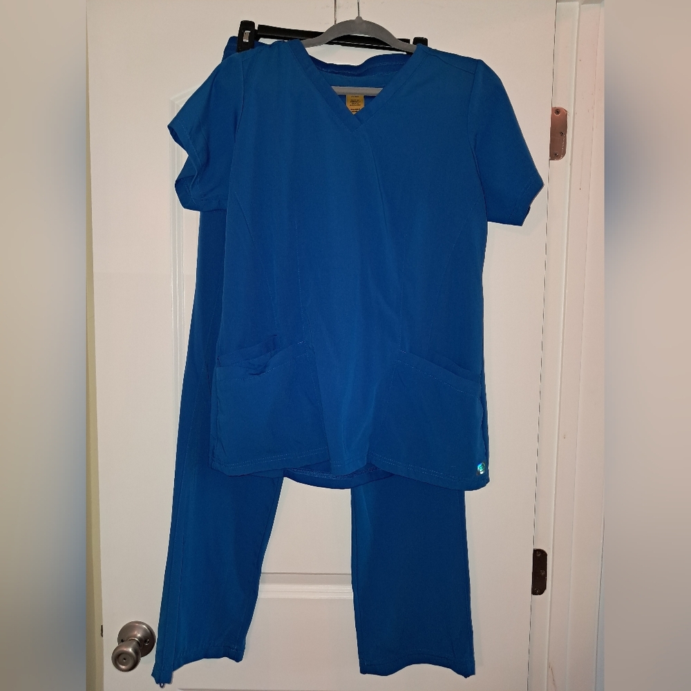 Womens Blue Wonderwink Scrub Set